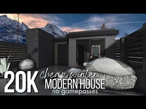 BLOXBURG 0.11.2 | Cheap Winter Modern House | 20k | No Gamepass Speedbuild