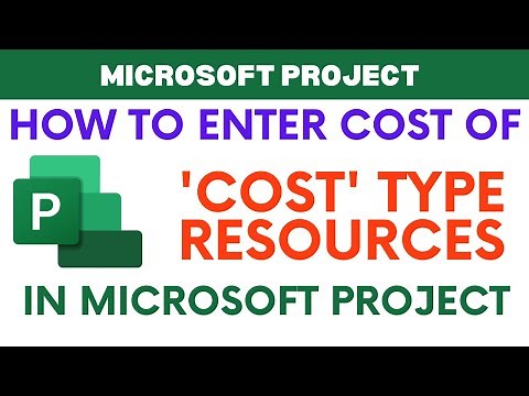 Cost type Resource in MS Project | How to add cost of a cost resource and Fixed cost