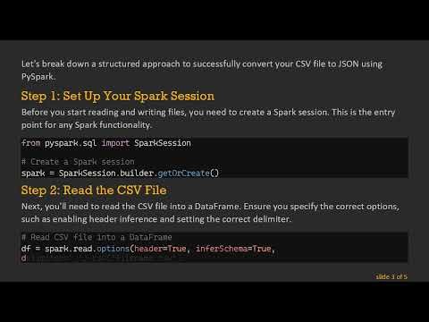 Converting CSV Files to JSON with PySpark