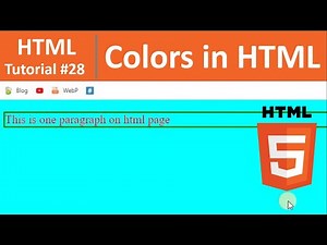 HTML Tutorial #28 - Colors in HTML (Background, Text and Border Colors)