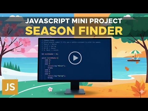 JavaScript Switch Statement | Find Season by Month Number (1-12) | Beginner Tutorial.