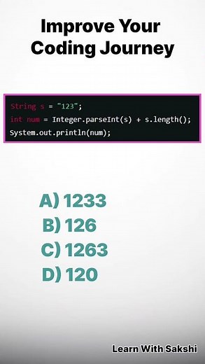 #12 Java Coding MCQ | Integer.parseInt() method