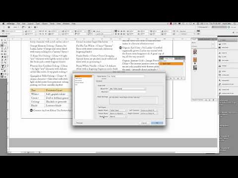 InDesign Table and Cell Styles
