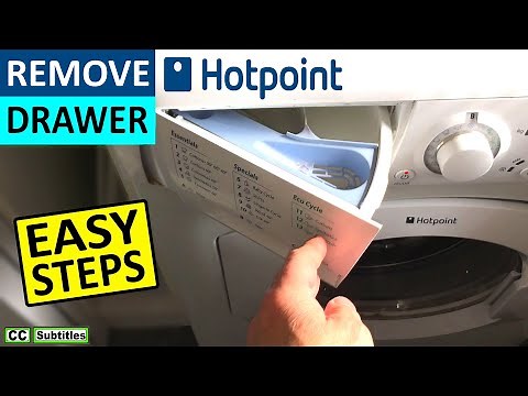How to remove dispenser drawer from Hotpoint Washing Machine