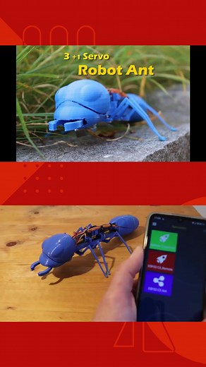 See how Markus Opitz made this ant robot using Tinkercad on Instructables 🐜 🤖 https://www.tinkercad.com/projects/Blue-Robot-Ant | Tinkercad