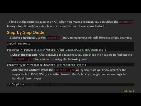 How to Know the Response Data Type of an API Using Requests in Python