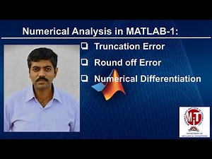 Numerical Analysis in MATLAB-1: ERROR||DIFFERENTIATION
