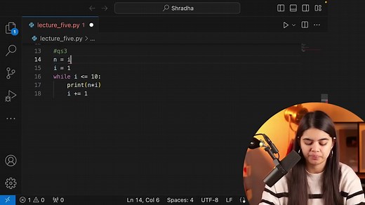 90 reactions | Lecture 5 - Loops in Python - While & For Loops - Python Full Course | Apna College Official | Facebook
