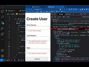 React.js: Handle API/backend response error (validation errors, bad request error)