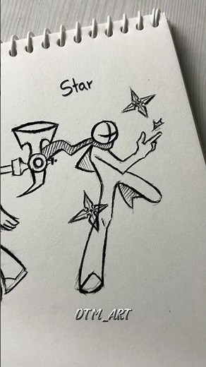 How to draw body with (Dagger, Axe, Star) #drawing #tutorial #stickman #fpy