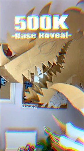 New 500k CARDBOARD Base Reveal?! #paperart #papercrafts #shorts #viral #trending #trend #tiktok #fyp