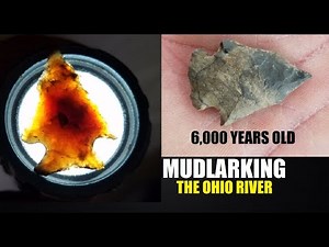 Mudlarking The Ohio River - GLOWING Arrowhead - Indian Artifacts - Archaeology Documentary - History