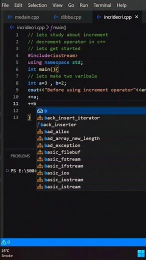 Increment & Decrement Operator In C++ Programming Language #operator #Cpp #programming #code