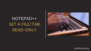 Notepad++ set a file tab read-only