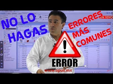 ERRORES comunes en Opus.