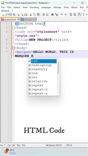 how to move text right to left in html #html #css #webdevelopment #coding