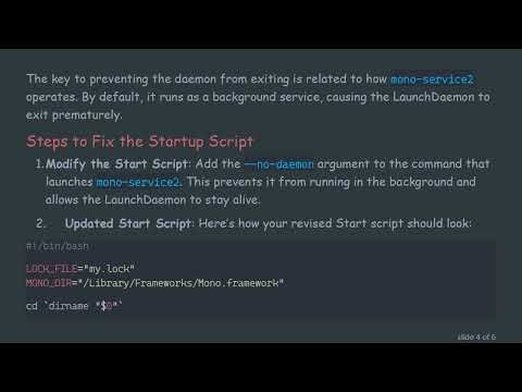 How to Ensure Your Mono Service Runs on Startup with a MacOS Daemon
