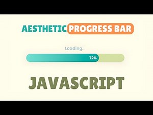 From Boring to STUNNING! Create an Animated Aesthetic Progress Bar with HTML, CSS & JavaScript!