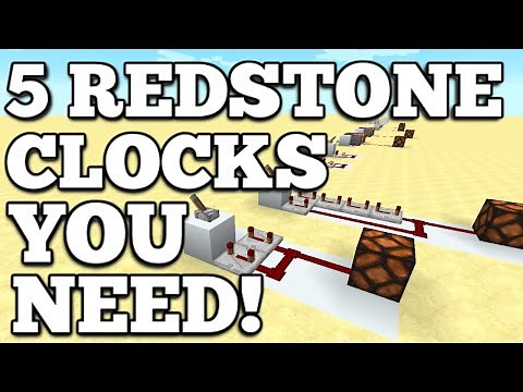5 Redstone Clocks in Minecraft You NEED! 1.14+