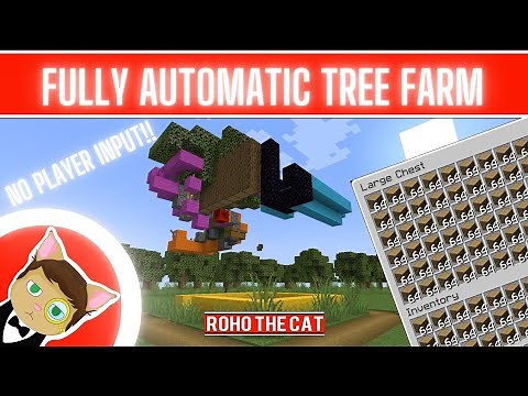 Minecraft Java - Fully Automatic Tree Farm - No Player Input!! No TNT Duping!!