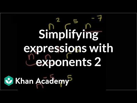 Simplifying expressions with exponents | Algebra I | Khan Academy