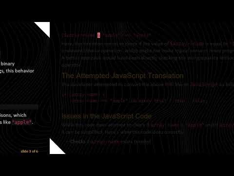 Understanding the PHP to JavaScript Conversion: A Deep Dive into Simple Operators