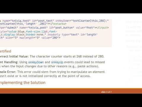 How to Fix the null Value Error and Dynamic Character Count in a Text Area Using JavaScript