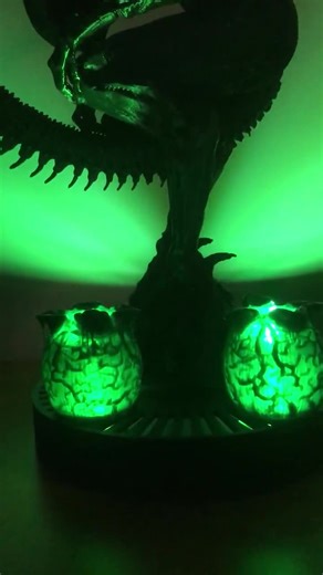 Alien Xenomorph LED Lamp: Handmade Unique Decor 60cm - Etsy Denmark