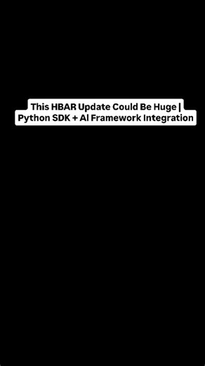 Zach . R . Analysis on Instagram: "This HBAR Update Could Be Huge | Python SDK + Al Framework Integration. #crypto #xrp #hbar #iso20022 #HBAR"