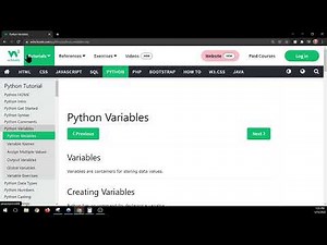 W3schools Python Variables