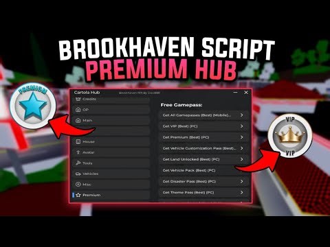 Brookhaven Script Premium Gamepass Cartola Hub Get VIP (Pastebin) | Shife