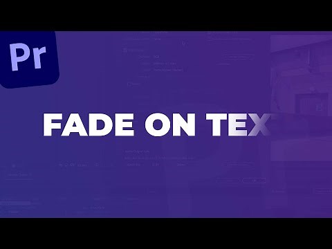 Text Fade Transition - Premiere Pro