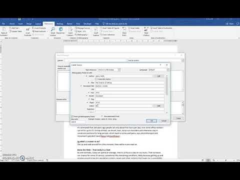 Add APA Referencing to a Microsoft Word Document