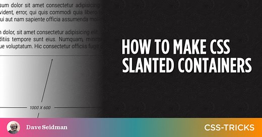 How to Make CSS Slanted Containers in 3 Steps | CSS-Tricks