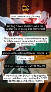 Learn Beekeeping with Bee WARE® Visit our website to register. #beekeeping #beecourse #beeremoval #beekeeper #beewarecenturion #beekeepingtools #beekeepingequipment | Bee WARE | Facebook