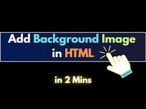 🎯How to Add Background Image in HTML Easily!