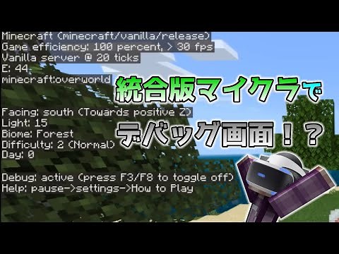 [統合版マイクラ]Java版のデバッグ画面を統合版で使う方法 ～アドオン紹介～