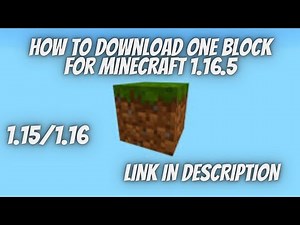 How to download One Block in Minecraft Java 1.16.5 | One Block for Minecraft Java 1.16.5
