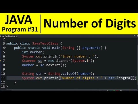 Java Program #31 - Count Number of Digits in an Integer in Java