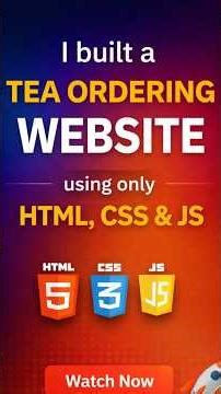 I Built a Tea Ordering Website Using HTML, CSS & JavaScript ☕🔥