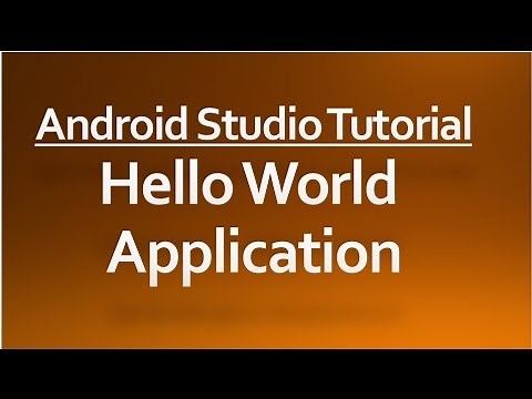 Android Studio tutorial - 01 - Hello world application