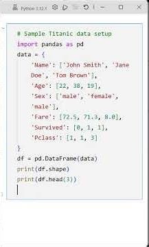 02 Load and Preview Titanic Data with Pandas