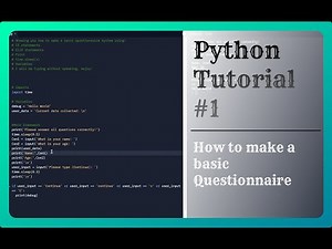 Python how to code a basic questionnaire