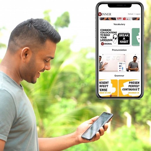 Learn English Online using the Winner Learning Portal - Learn Anywhere / Anytime - On The Move - Weekly Live Broadcast - Use your phone or PC Call Now 0777894489 (Sinhala & English) 0777444114 (Tamil & English) | Winner