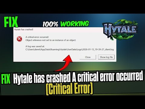 Fix Hytale Crash to Desktop | Object Reference Not Set to an Instance of an Object Error (PC) 🛠️