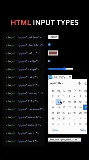All HTML Input Types Explained | Complete Guide for Beginners (2025) #html