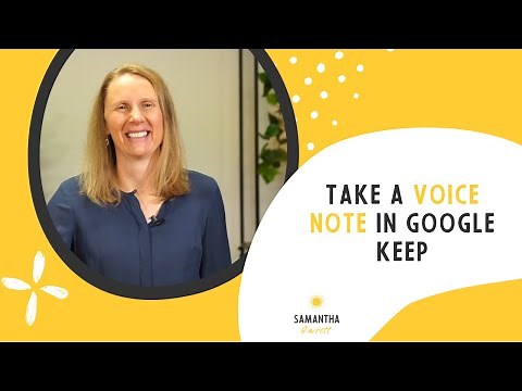 How to take a voice note with Google Keep