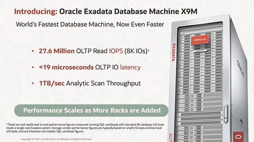 Introducing Exadata X9M: Dramatically Faster, More Cost Effective, and Easier to Use