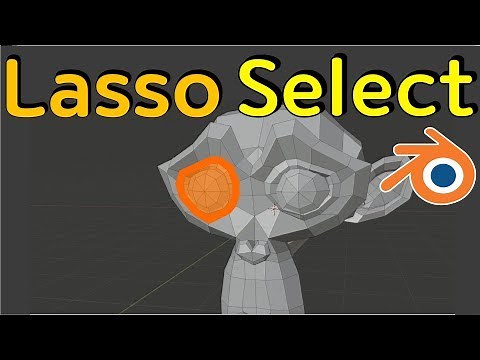 Lasso select (blender 3d tutorial)