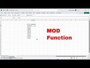 How to Use the Mod Function in Microsoft Excel! Return the Remainder! #msexcel #howto #tutorial